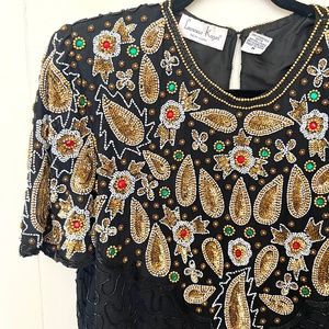VTG Laurence Kazar Embellished Top